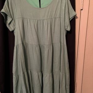 Kori Green Tiered Dress